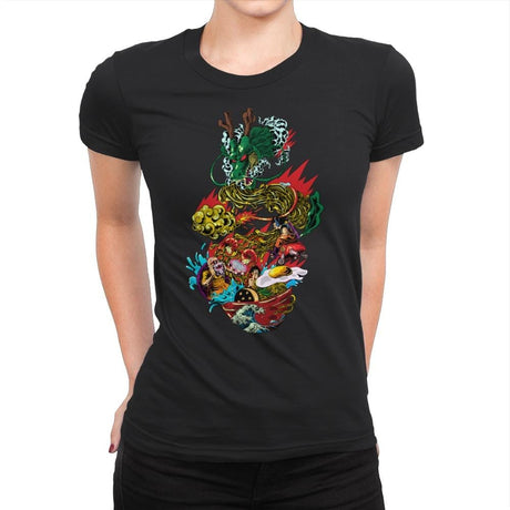 Dragon Ramen - Womens Premium T-Shirts RIPT Apparel Small / Black