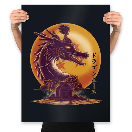 Dragon Ride - Prints Posters RIPT Apparel 18x24 / Black