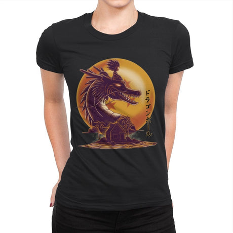 Dragon Ride - Womens Premium T-Shirts RIPT Apparel Small / Black