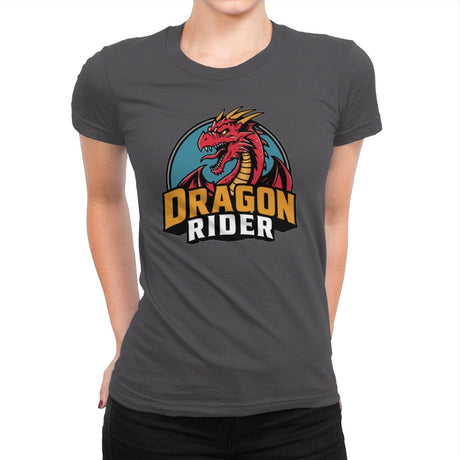 Dragon Rider - Womens Premium T-Shirts RIPT Apparel Small / Heavy Metal