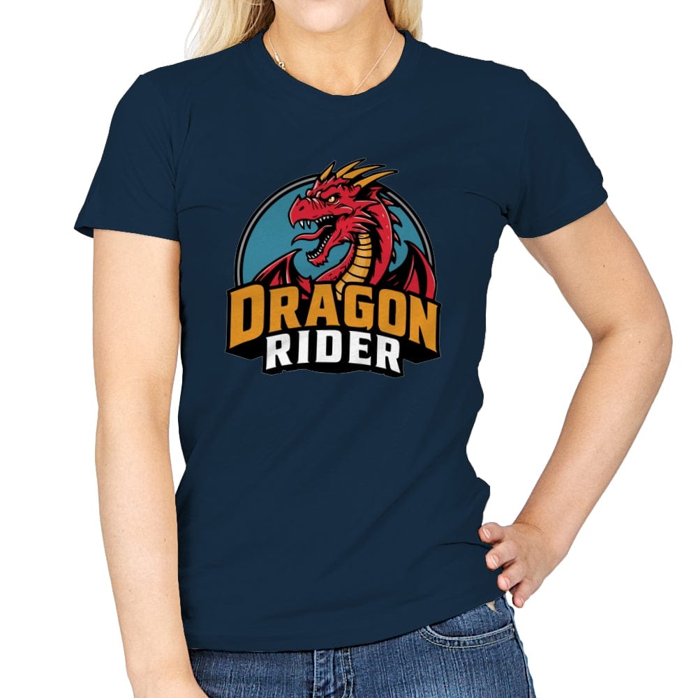 Dragon Rider - Womens T-Shirts RIPT Apparel Small / Navy