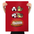 Dragon Roll Fusion - Prints Posters RIPT Apparel 18x24 / Red