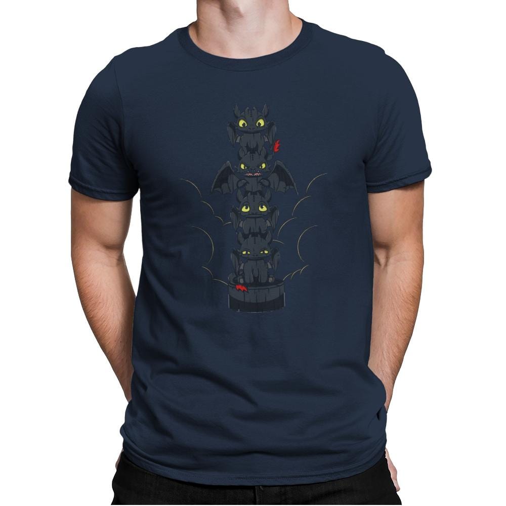 Dragon's Totem Moods - Mens Premium T-Shirts RIPT Apparel Small / Midnight Navy