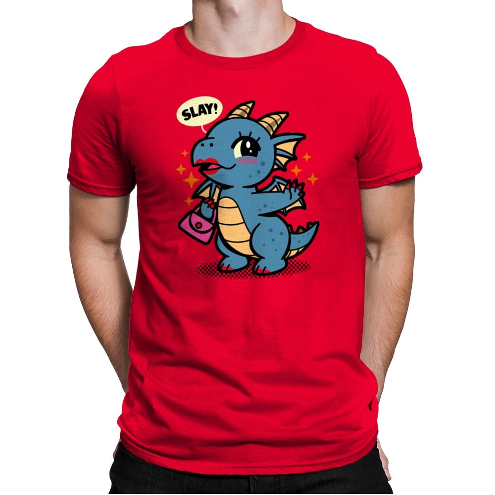 Dragon Slay - Mens Premium T-Shirts RIPT Apparel Small / Red