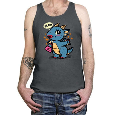 Dragon Slay - Tanktop Tanktop RIPT Apparel X-Small / Asphalt