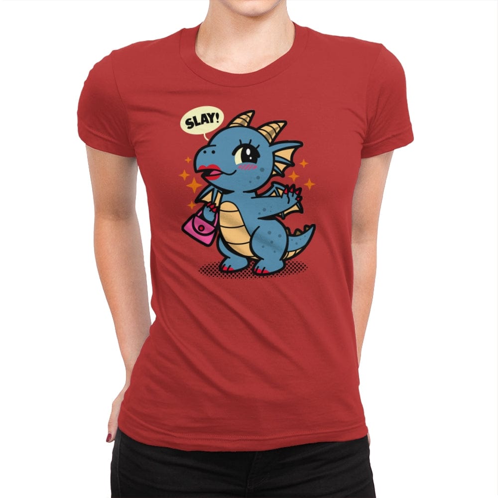 Dragon Slay - Womens Premium T-Shirts RIPT Apparel Small / Red