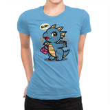 Dragon Slay - Womens Premium T-Shirts RIPT Apparel Small / Turquoise