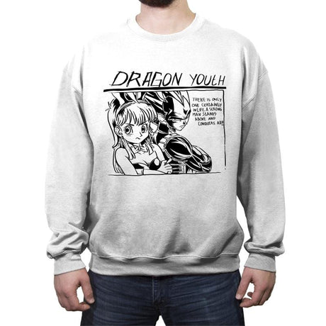 Dragon Youth - Crew Neck Sweatshirt Crew Neck Sweatshirt RIPT Apparel Small / White