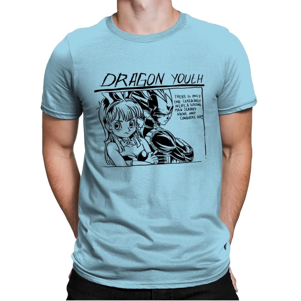 Dragon Youth - Mens Premium T-Shirts RIPT Apparel Small / Light Blue