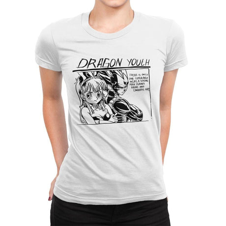 Dragon Youth - Womens Premium T-Shirts RIPT Apparel Small / White