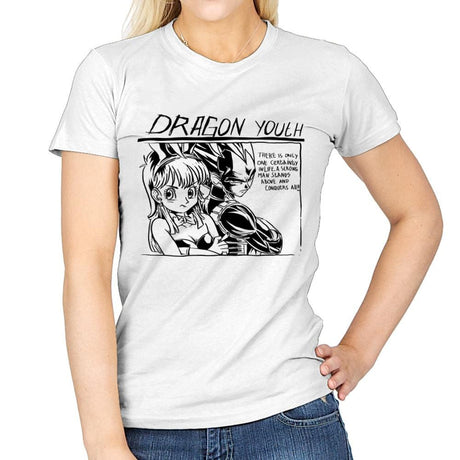 Dragon Youth - Womens T-Shirts RIPT Apparel Small / White