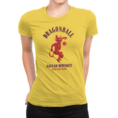 Dragonball Whiskey - Kamehameha Tees - Womens Premium T-Shirts RIPT Apparel Small / Vibrant Yellow
