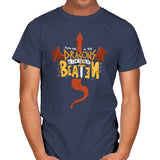 Dragons Can Be Beaten - Mens T-Shirts RIPT Apparel Small / Navy