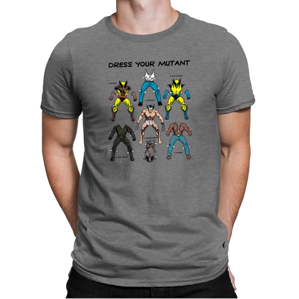Dress Your Mutant Exclusive - Mens Premium T-Shirts RIPT Apparel Small / Heather Grey