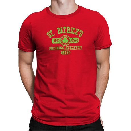 Drinking Athletics Exclusive - Mens Premium T-Shirts RIPT Apparel Small / Red