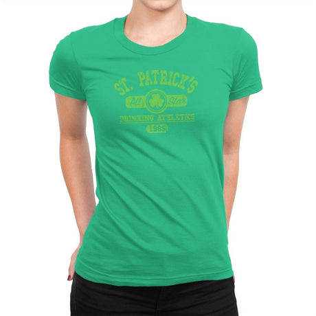 Drinking Athletics Exclusive - Womens Premium T-Shirts RIPT Apparel Small / Kelly Green