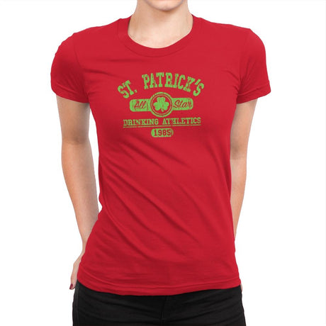 Drinking Athletics Exclusive - Womens Premium T-Shirts RIPT Apparel Small / Red