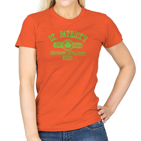 Drinking Athletics Exclusive - Womens T-Shirts RIPT Apparel Small / Orange