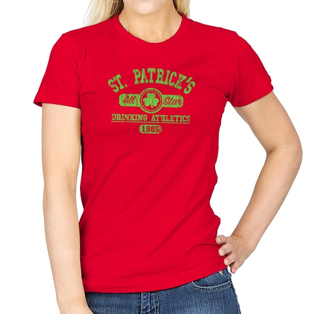 Drinking Athletics Exclusive - Womens T-Shirts RIPT Apparel Small / Red