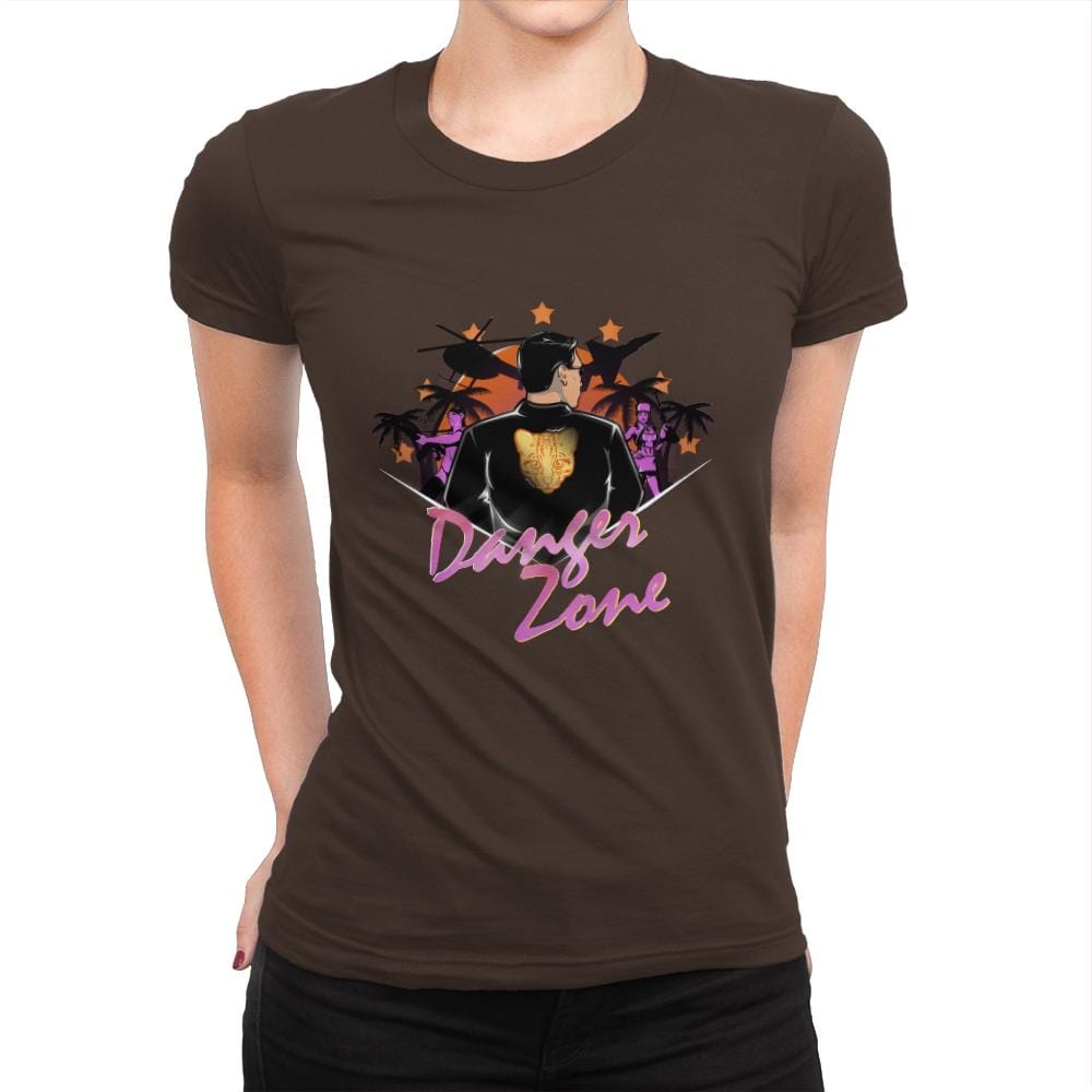Drive to the Danger Zone! - Best Seller - Womens Premium T-Shirts RIPT Apparel Small / Dark Chocolate