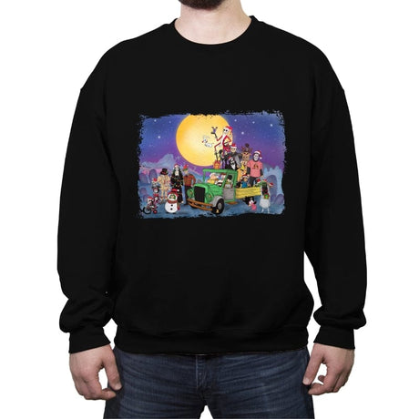 Driving Home For Christmas - Crew Neck Sweatshirt Crew Neck Sweatshirt RIPT Apparel Small / Black