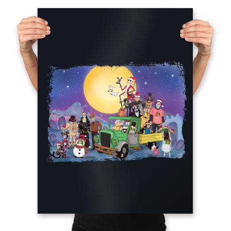 Driving Home For Christmas - Prints Posters RIPT Apparel 18x24 / Black