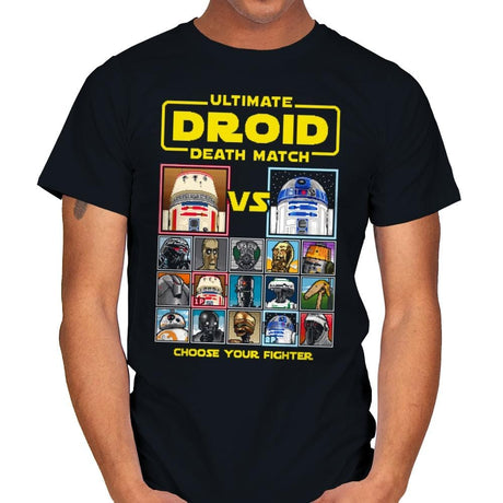 Droid Death Match - Mens T-Shirts RIPT Apparel Small / Black