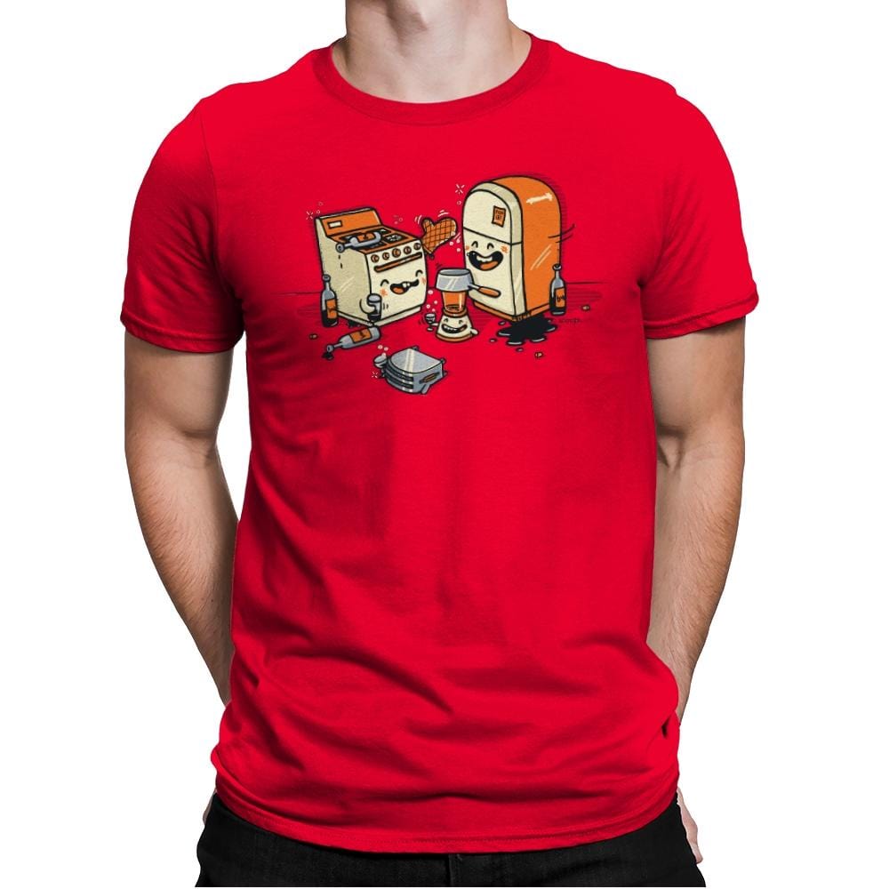 Drunk Kitchen - Mens Premium T-Shirts RIPT Apparel Small / Red