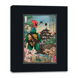 Dual Katana in Japan - Canvas Wraps Canvas Wraps RIPT Apparel 16x20 / Black