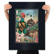 Dual Katana in Japan - Prints Posters RIPT Apparel 18x24 / Black