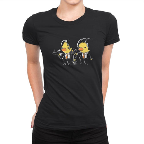 Duck Fiction - Womens Premium T-Shirts RIPT Apparel Small / Black