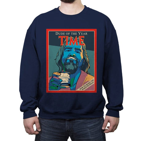 Dude of the Year - Crew Neck Sweatshirt Crew Neck Sweatshirt RIPT Apparel Small / Navy