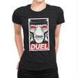 Duel - Womens Premium T-Shirts RIPT Apparel Small / Black