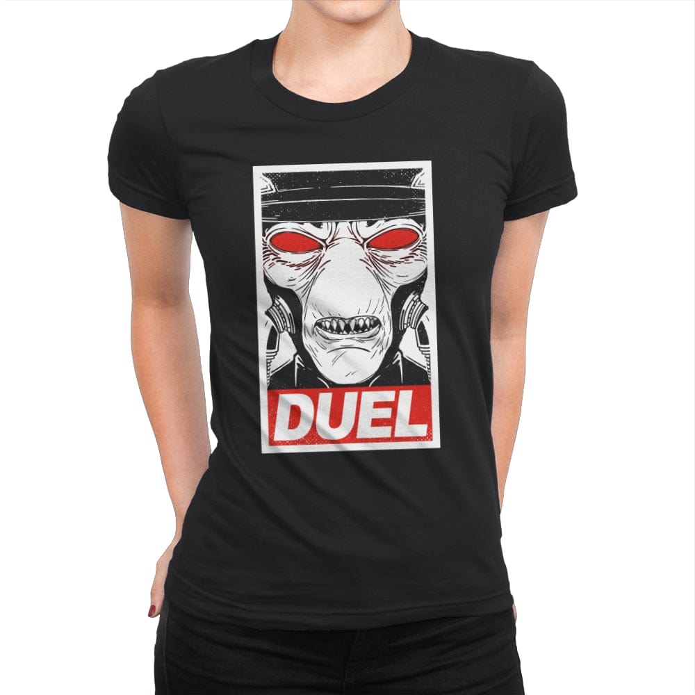 Duel - Womens Premium T-Shirts RIPT Apparel Small / Black