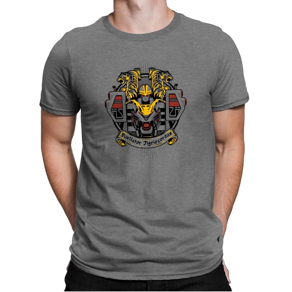 Duellator Tigriozordus - Zordwarts - Mens Premium T-Shirts RIPT Apparel Small / Heather Grey