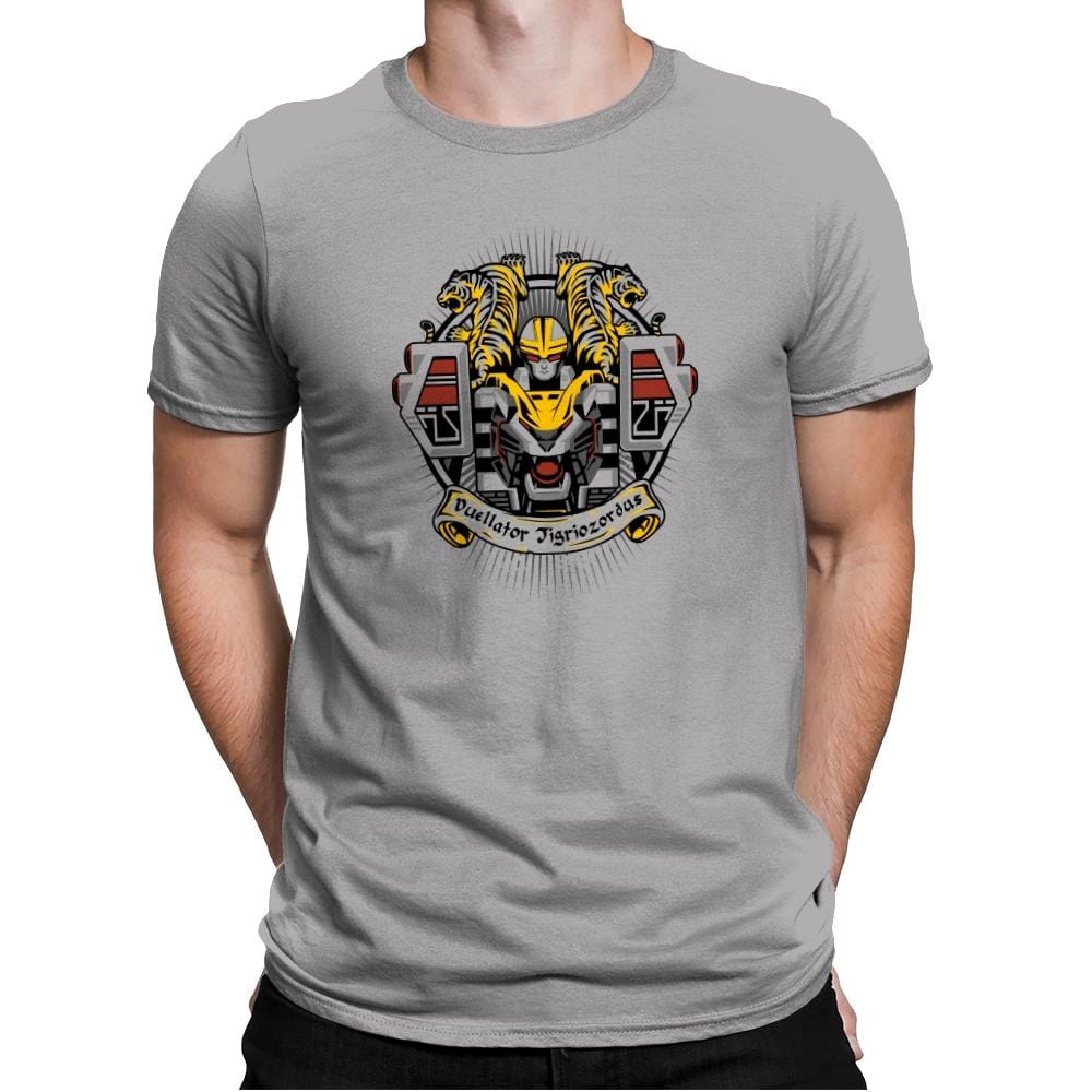 Duellator Tigriozordus - Zordwarts - Mens Premium T-Shirts RIPT Apparel Small / Light Grey