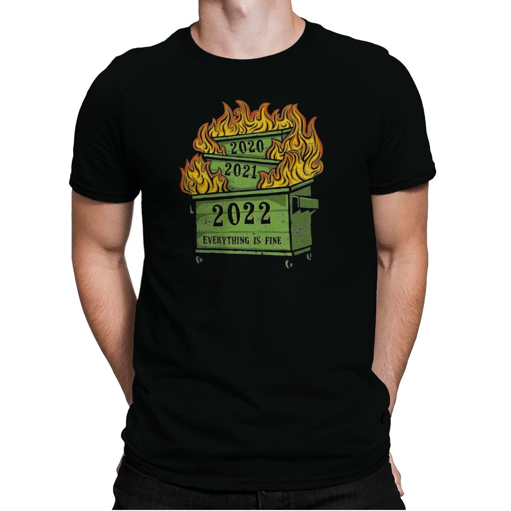 Dumpster Fire 2022 - Mens Premium T-Shirts RIPT Apparel Small / Black