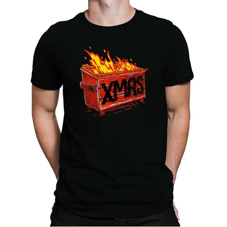 Dumpster Xmas - Mens Premium T-Shirts RIPT Apparel Small / Black