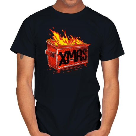 Dumpster Xmas - Mens T-Shirts RIPT Apparel Small / Black