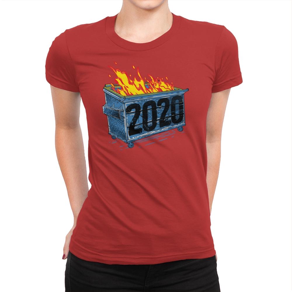 Dumpster Year 2020 - Womens Premium T-Shirts RIPT Apparel Small / Red