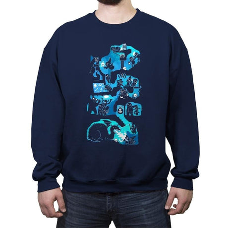 Dungeon Crawlers - Crew Neck Sweatshirt Crew Neck Sweatshirt RIPT Apparel Small / Navy