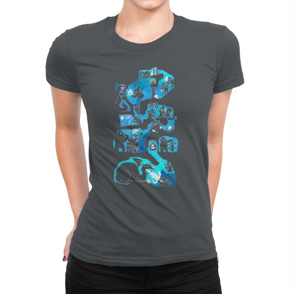 Dungeon Crawlers - Womens Premium T-Shirts RIPT Apparel Small / Heavy Metal
