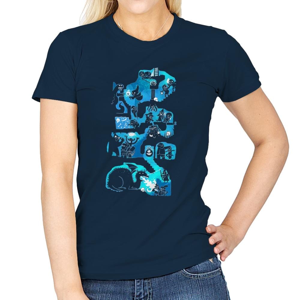 Dungeon Crawlers - Womens T-Shirts RIPT Apparel Small / Navy
