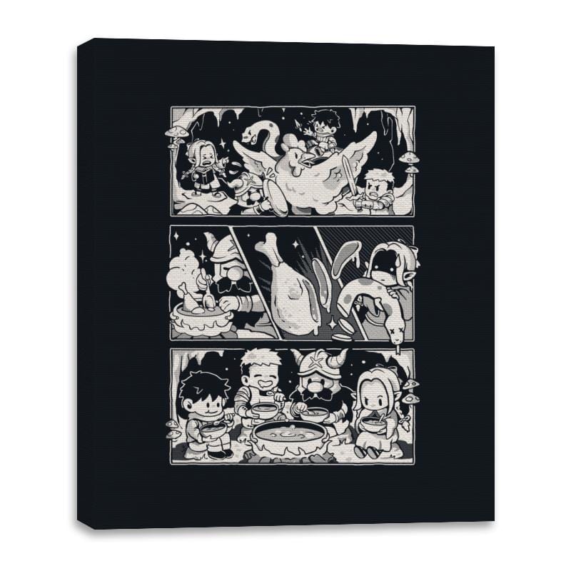 Dungeon Feast - Canvas Wraps Canvas Wraps RIPT Apparel 16x20 / Black