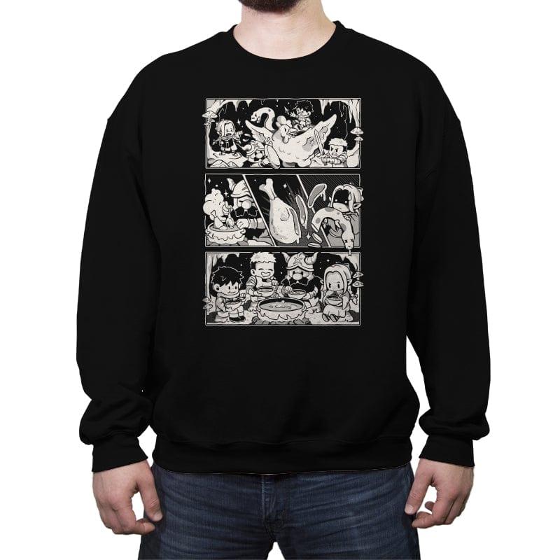 Dungeon Feast - Crew Neck Sweatshirt Crew Neck Sweatshirt RIPT Apparel Small / Black