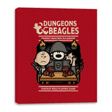 Dungeons and Beagles - Canvas Wraps Canvas Wraps RIPT Apparel 16x20 / Red