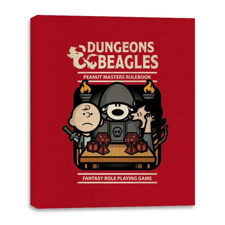 Dungeons and Beagles - Canvas Wraps Canvas Wraps RIPT Apparel 16x20 / Red