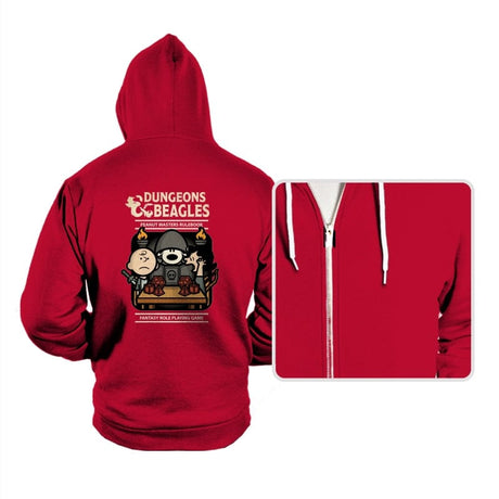 Dungeons and Beagles - Hoodies Hoodies RIPT Apparel Small / Red