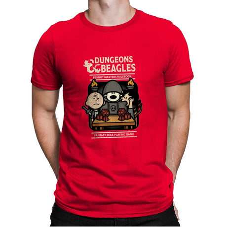 Dungeons and Beagles - Mens Premium T-Shirts RIPT Apparel Small / Red
