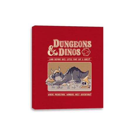 Dungeons and Dinos - Canvas Wraps Canvas Wraps RIPT Apparel 8x10 / Red